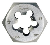 Irwin Hanson&reg; Re-threading Hexagon Taper Pipe Dies (HCS)