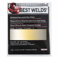 Comfort Eye Protection Hardened Glass Gold Filter Plates