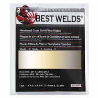 Comfort Eye Protection Hardened Glass Gold Filter Plates