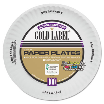 AJM Packaging Corporation Gold Label Coated Paper Plates