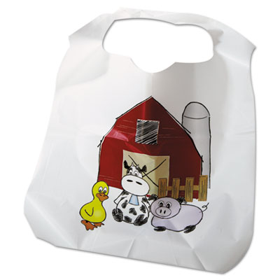 Atlantis Plastics Disposable Child-Size Poly Bibs