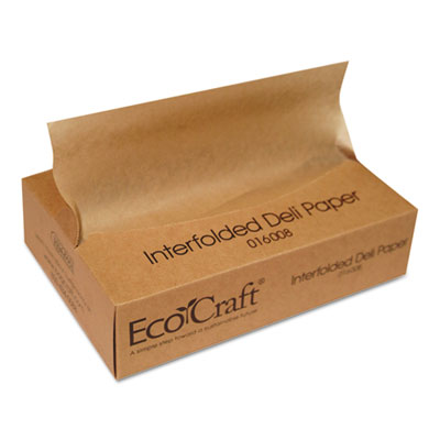 Bagcraft Papercon&reg; EcoCraft&reg; Interfolded Soy Wax Deli Sheets
