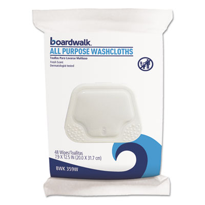 Boardwalk&reg; Premoistened Personal Washcloths
