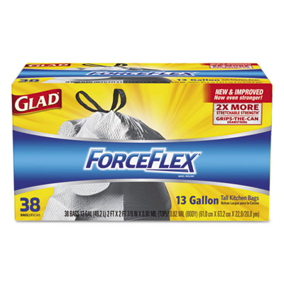 Glad&reg; ForceFlex&reg; Tall Kitchen Drawstring Trash Bags