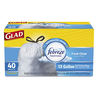Glad&reg; OdorShield&reg; Tall Kitchen Drawstring Bags