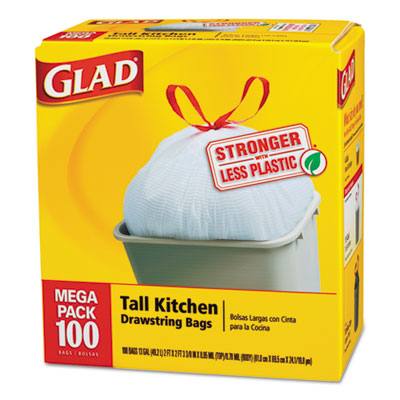 Glad&reg; Tall Kitchen Drawstring Trash Bags