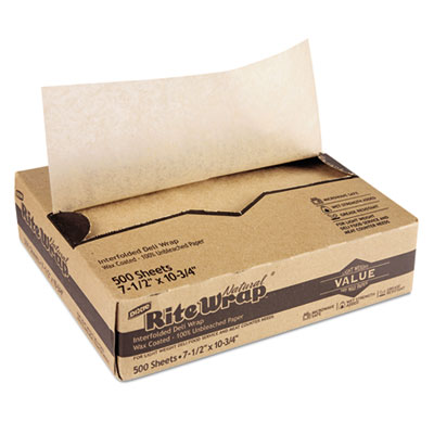 Dixie&reg; Rite-Wrap&reg; Interfolded Lightweight Dry Waxed Deli Papers
