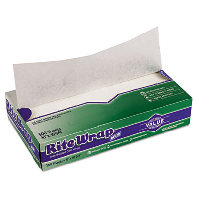 Dixie&reg; Rite-Wrap&reg; Interfolded Lightweight Dry Waxed Deli Papers