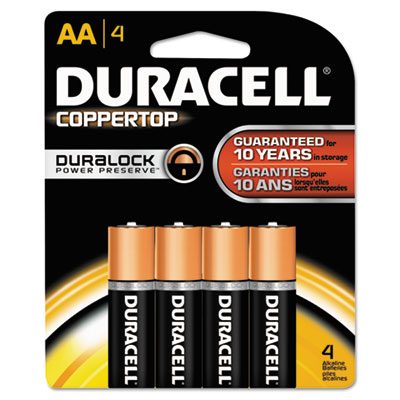 Duracell&reg; CopperTop&reg; Alkaline Batteries with Duralock Power Preserve Technology