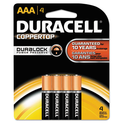 Duracell&reg; CopperTop&reg; Alkaline Batteries with Duralock Power Preserve Technology