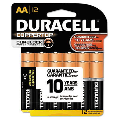 Duracell&reg; CopperTop&reg; Alkaline Batteries with Duralock Power Preserve Technology