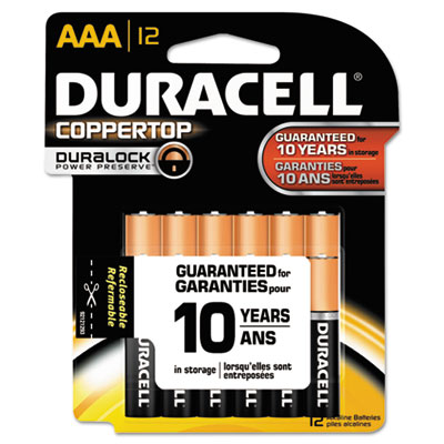 Duracell&reg; CopperTop&reg; Alkaline Batteries with Duralock Power Preserve Technology