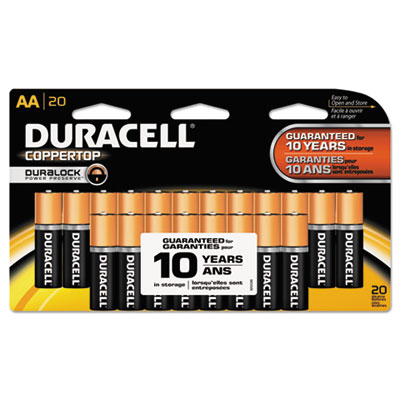 Duracell&reg; CopperTop&reg; Alkaline Batteries with Duralock Power Preserve Technology