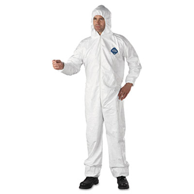 DuPont&reg; Tyvek&reg; Elastic-Cuff Hooded Coveralls