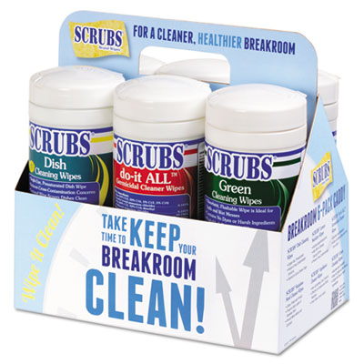 SCRUBS&reg; Breakroom Six-Pack of Wipes