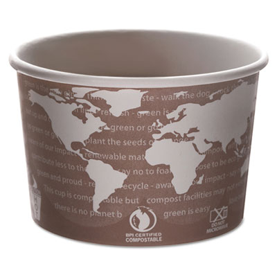 Eco-Products&reg; World Art PLA-Laminated Soup Containers
