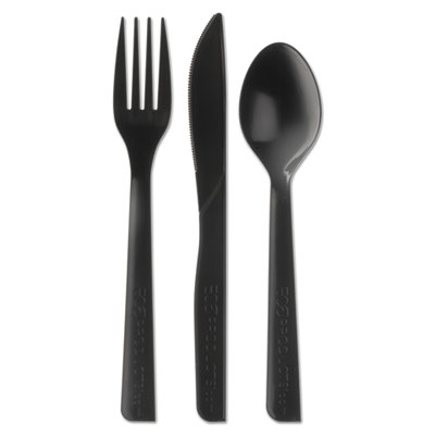 Eco-Products&reg; Blue Stripe 100% Recycled Content Cutlery Kits