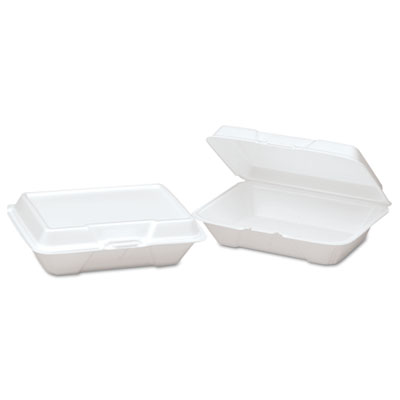 Genpak&reg; Hinged-Lid Foam Carryout Containers