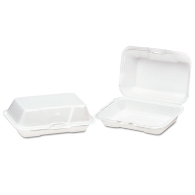 Genpak&reg; Hinged-Lid Foam Carryout Containers