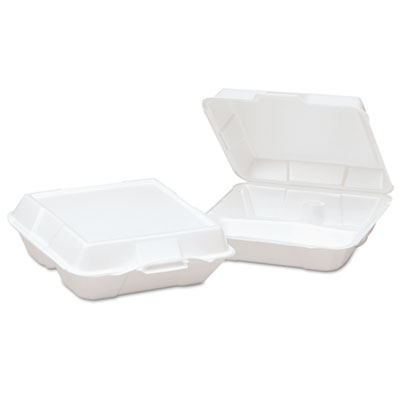 Genpak&reg; Hinged-Lid Foam Carryout Containers