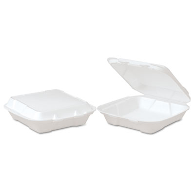 Genpak&reg; Snap It Hinged-Lid Foam Food Container