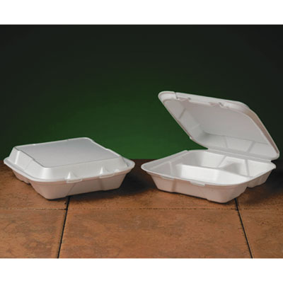 Genpak&reg; Snap It Hinged-Lid Foam Food Container