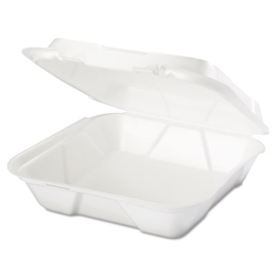Genpak&reg; Snap It Hinged-Lid Foam Food Container