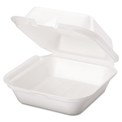 Genpak&reg; Snap It Hinged-Lid Foam Food Container