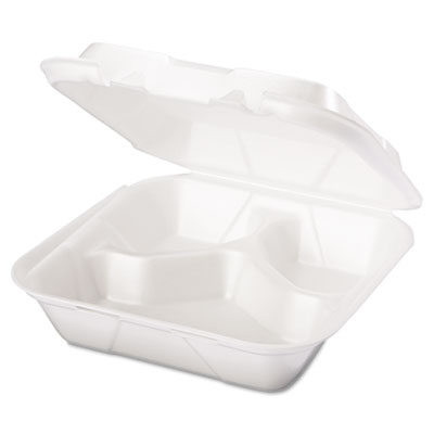 Genpak&reg; Snap It Hinged-Lid Foam Food Container