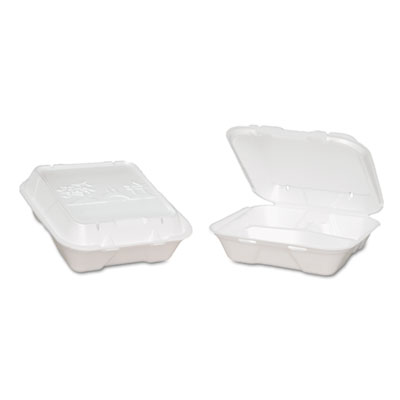 Genpak&reg; Snap It Hinged-Lid Foam Food Container