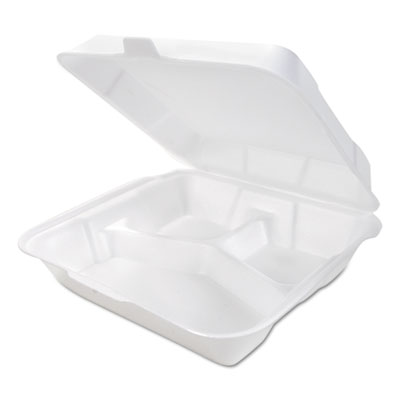 Genpak&reg; Snap It Hinged-Lid Foam Food Container