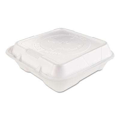 Genpak&reg; Snap It Hinged-Lid Foam Food Container