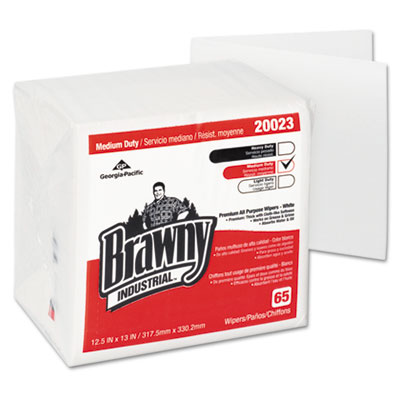 Georgia Pacific&reg; Professional Brawny Industrial&reg; Medium Duty Premium DRC 1/4-Fold Wipes