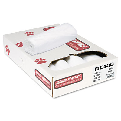 Jaguar Plastics&reg; Industrial Strength Commercial Coreless Roll Can Liners