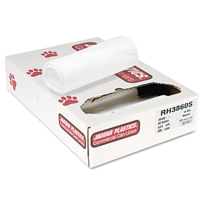 Jaguar Plastics&reg; Industrial Strength Commercial Coreless Roll Can Liners