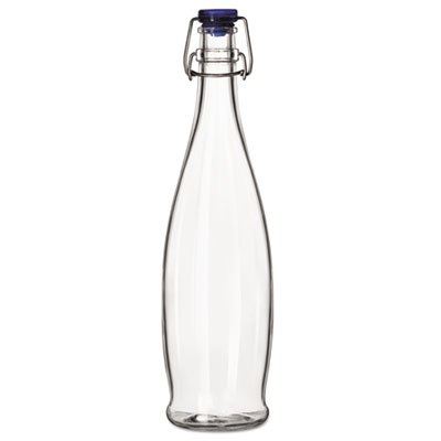 Libbey Glass Water Bottle with Wire Bail Lid