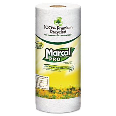 Marcal&reg; PRO 100% Premium Recycled Perforated Towels