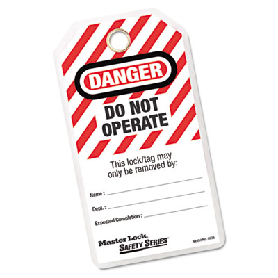 Master Lock&reg; Heavy Duty Laminated Safety Tags