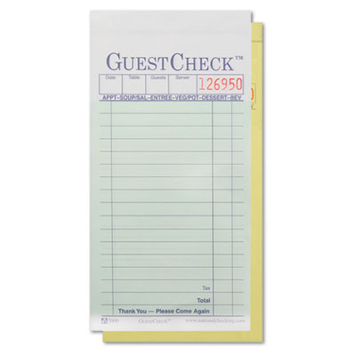 National Checking Company Guest Check Pad