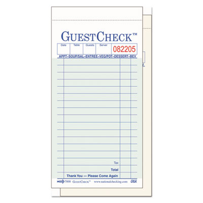 National Checking Company Carbonless GuestChecks