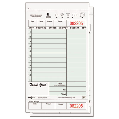 National Checking Company Carbonless GuestChecks