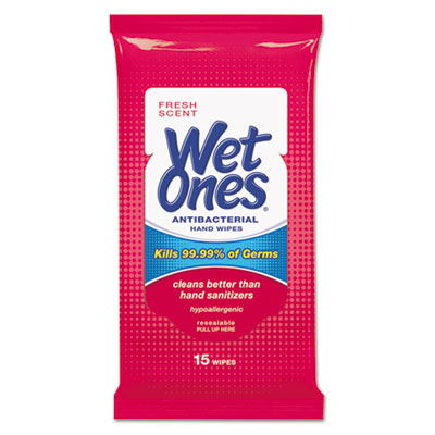 Wet Ones&reg; Antibacterial Moist Towelettes Travel Pack