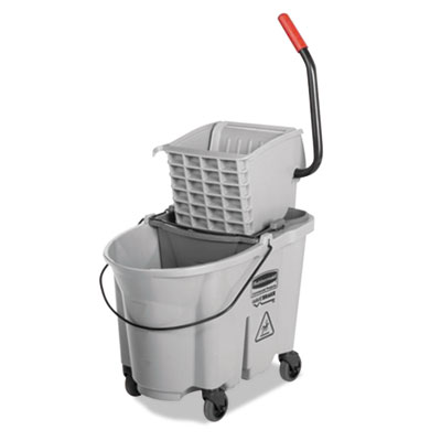 Rubbermaid&reg; Commercial Executive WaveBrake Side-Press Mop Bucket