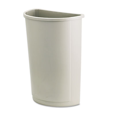 Rubbermaid&reg; Commercial Untouchable&reg; Half-Round Plastic Receptacle