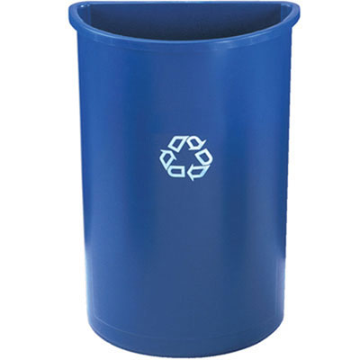 Rubbermaid&reg; Commercial Half-Round Recycling Container