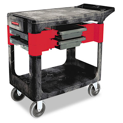 Rubbermaid&reg; Commercial Two-Shelf Trades Cart