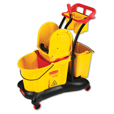 Rubbermaid&reg; Commercial WaveBrake&reg; Mopping Trolley Down-Press Bucket/Wringer Combo