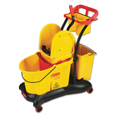 Rubbermaid&reg; Commercial WaveBrake&reg; Mopping Trolley Down-Press Bucket/Wringer Combo