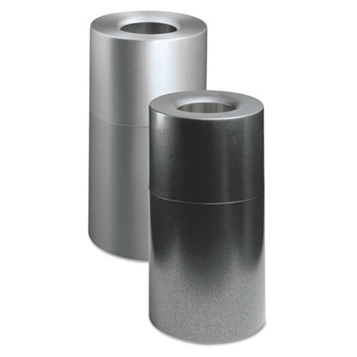 Rubbermaid&reg; Commercial Atrium Aluminum 35-Gallon Radius Top Waste Container