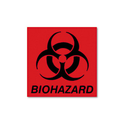 Rubbermaid&reg; Commercial Biohazard Decal